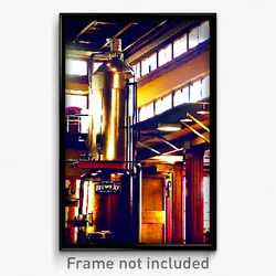 Pixel Art Poster - Classic Brewery (8 Bit Psychedelic Trippy Video Game Print)