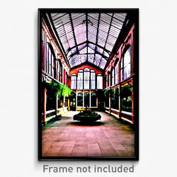 Pixel Art Poster - Spectacular Conservatory (8 Bit Psychedelic Video Game Print)