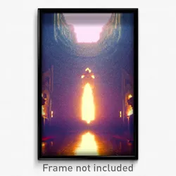 Pixel Art Poster - Acidic Desolation (8 Bit Psychedelic Trippy Video Game Print)