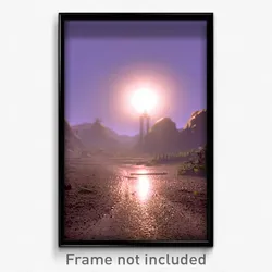 Pixel Art Poster - Spotless Wasteland (8 Bit Psychedelic Video Game Print)