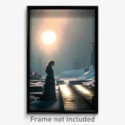 Pixel Art Poster - Cold Retreat (8 Bit Psychedelic Trippy Video Game Print)