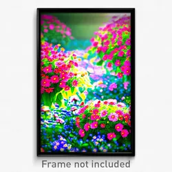 Pixel Art Poster - Flowery Pound (8 Bit Psychedelic Trippy Video Game Print)