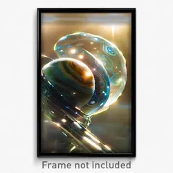 Pixel Art Poster - Glass Jupiter (8 Bit Psychedelic Trippy Video Game Print)
