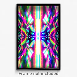 Pixel Art Poster - Kaleidoscopic Cataract (8 Bit Psychedelic Video Game Print)