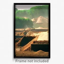 Pixel Art Poster - Dense Earthworks (8 Bit Psychedelic Trippy Video Game Print)