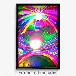 Pixel Art Poster - Vibrant Dome (8 Bit Psychedelic Trippy Video Game Print)