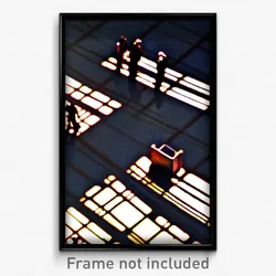Pixel Art Poster - Shadowy Stock Trading Floor (8 Bit Video Game Print)