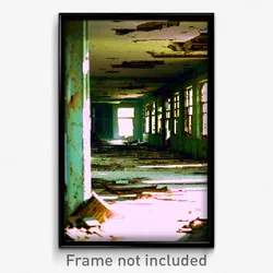 Pixel Art Poster - Normal Derelict (8 Bit Psychedelic Trippy Video Game Print)