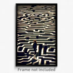 Pixel Art Poster - Agitated Labyrinth (8 Bit Psychedelic Video Game Print)