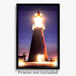 Pixel Art Poster - Awesome Lighthouse (8 Bit Psychedelic Video Game Print)