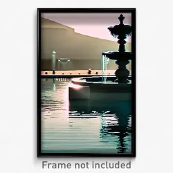 Pixel Art Poster - Simple Fountain (8 Bit Psychedelic Trippy Video Game Print)