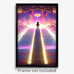 Pixel Art Poster - Memorable Realm (8 Bit Psychedelic Trippy Video Game Print)