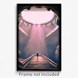 Pixel Art Poster - Cavernous Landing (8 Bit Psychedelic Trippy Video Game Print)
