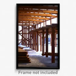 Pixel Art Poster - Coarse Lumber Yard (8 Bit Psychedelic Video Game Print)