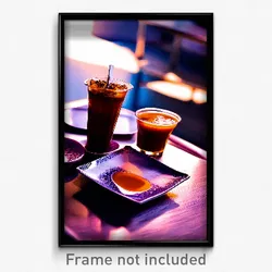 Pixel Art Poster - Captivating Thai Tea (8 Bit Psychedelic Video Game Print)