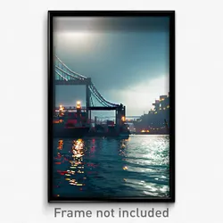 Pixel Art Poster - Great Port (8 Bit Psychedelic Trippy Weird Video Game Print)