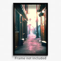 Pixel Art Poster - Familiar Alley (8 Bit Psychedelic Trippy Video Game Print)