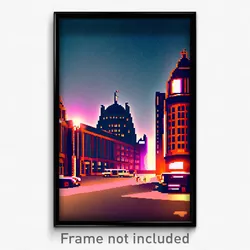 Pixel Art Poster - Droopy London (8 Bit Psychedelic Trippy Video Game Print)