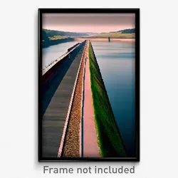 Pixel Art Poster - Unsightly Reservoir (8 Bit Psychedelic Video Game Print)