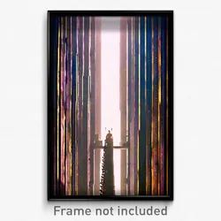 Pixel Art Poster - Terrific Pallisade (8 Bit Psychedelic Video Game Print)