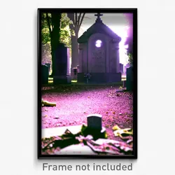 Pixel Art Poster - Secret Grave (8 Bit Psychedelic Trippy Video Game Print)