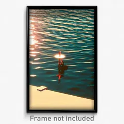 Pixel Art Poster - Sentimental Lake (8 Bit Psychedelic Trippy Video Game Print)