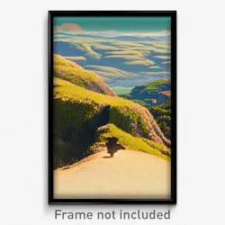 Pixel Art Poster - Vast Hills (8 Bit Psychedelic Trippy Weird Video Game Print)