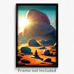 Pixel Art Poster - Beloved Rock (8 Bit Psychedelic Trippy Video Game Print)