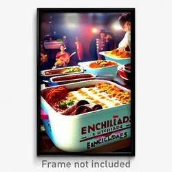 Pixel Art Poster - Imaginative Enchiladas (8 Bit Psychedelic Video Game Print)