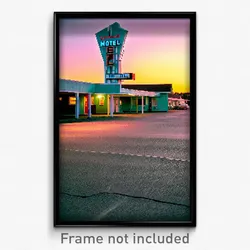 Pixel Art Poster - Spotless Motel (8 Bit Psychedelic Trippy Video Game Print)