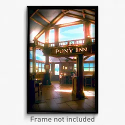 Pixel Art Poster - Puny Inn (8 Bit Psychedelic Trippy Weird Video Game Print)