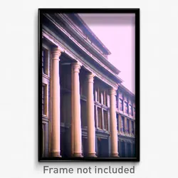 Pixel Art Poster - Clean Historical Architecture (8 Bit Video Game Print)