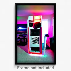 Pixel Art Poster - Bright Home Theatre (8 Bit Psychedelic Video Game Print)