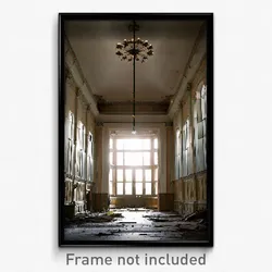 Pixel Art Poster - Abandoned Swedish Architecture (8 Bit Video Game Print)