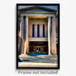 Pixel Art Poster - Fabulous Courthouse (8 Bit Psychedelic Video Game Print)