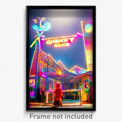 Pixel Art Poster - Quirky Gulch (8 Bit Psychedelic Trippy Video Game Print)