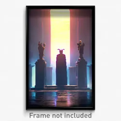 Pixel Art Poster - Nocturnal Empire (8 Bit Psychedelic Trippy Video Game Print)