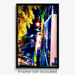 Pixel Art Poster - Ample Campsite (8 Bit Psychedelic Trippy Video Game Print)