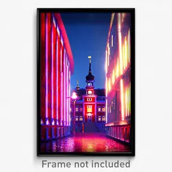 Pixel Art Poster - Liquid Swedish Architecture (8 Bit Video Game Print)