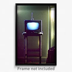 Pixel Art Poster - Grimy Television (8 Bit Psychedelic Trippy Video Game Print)