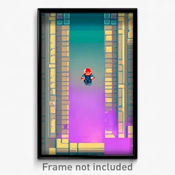 Pixel Art Poster - Smooth Video Game (8 Bit Psychedelic Trippy Video Game Print)