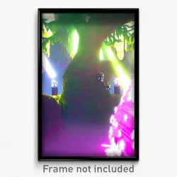 Pixel Art Poster - Squiggly Roost (8 Bit Psychedelic Trippy Video Game Print)