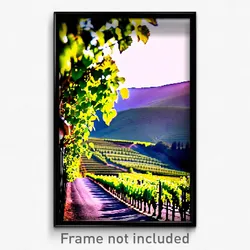 Pixel Art Poster - Superb Vineyard (8 Bit Psychedelic Trippy Video Game Print)