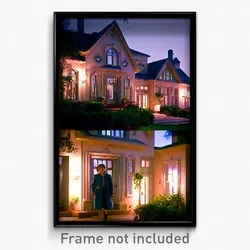 Pixel Art Poster - Lovely Manse (8 Bit Psychedelic Trippy Video Game Print)