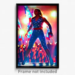 Pixel Art Poster - Active Fourth Of July (8 Bit Psychedelic Video Game Print)