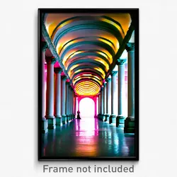 Pixel Art Poster - Velvety Colonnade (8 Bit Psychedelic Trippy Video Game Print)