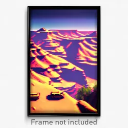 Pixel Art Poster - Distorted Mesa (8 Bit Psychedelic Trippy Video Game Print)