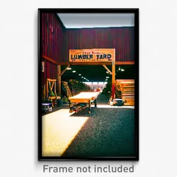 Pixel Art Poster - Silly Lumber Yard (8 Bit Psychedelic Trippy Video Game Print)