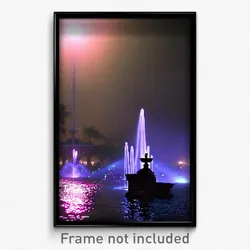 Pixel Art Poster - Dark Fountain (8 Bit Psychedelic Trippy Video Game Print)