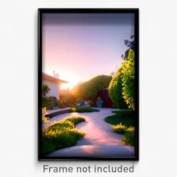 Pixel Art Poster - Curvy Yard (8 Bit Psychedelic Trippy Weird Video Game Print)